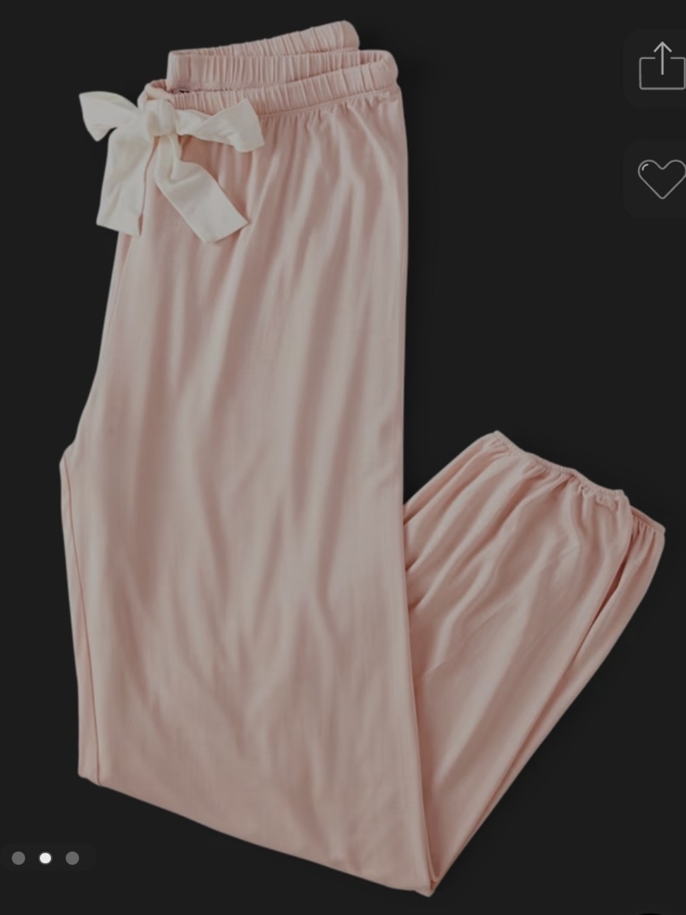 PJ Place Women's Tie-Front Model Pajama Lounge Pants - Light Blush NWT 3X - Picture 4 of 4